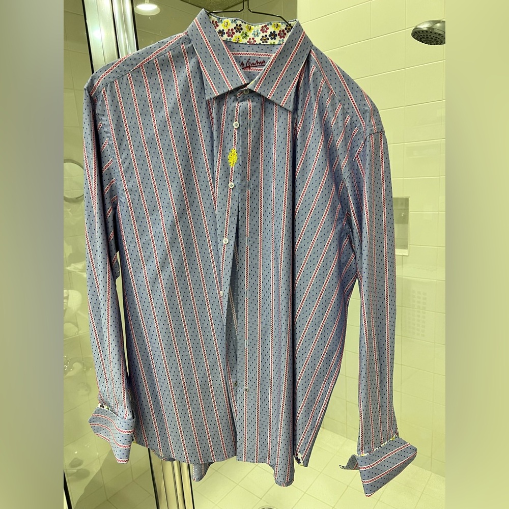 Mens Robert Graham FRENCH CUFF  Shirt